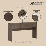 Linda Console Table (3-Drawer) in Walnut Brown