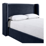 Kendall Velvet Upholstered Queen Bed in Navy