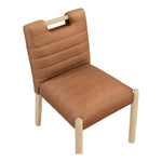 Aimee Vegan Leather Upholstered Dining Side Chair in Cognac