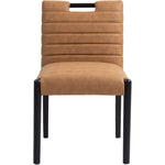 Aimee Vegan Leather Upholstered Dining Side Chair in Cognac