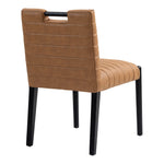 Aimee Vegan Leather Upholstered Dining Side Chair in Cognac