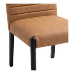 Aimee Vegan Leather Upholstered Dining Side Chair in Cognac