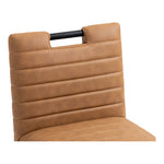 Aimee Vegan Leather Upholstered Dining Side Chair in Cognac