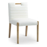 Aimee Vegan Leather Upholstered Dining Side Chair in Cream