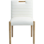 Aimee Vegan Leather Upholstered Dining Side Chair in Cream