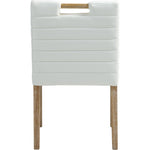 Aimee Vegan Leather Upholstered Dining Side Chair in Cream