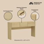 Linda Console Table (3-Drawer) in Natural Oak