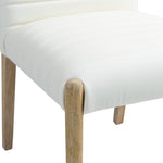 Aimee Vegan Leather Upholstered Dining Side Chair in Cream