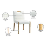 Aimee Vegan Leather Upholstered Dining Side Chair in Cream