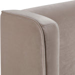 Kendall Velvet Upholstered Queen Bed in Taupe