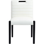 Aimee Vegan Leather Upholstered Dining Side Chair in Cream