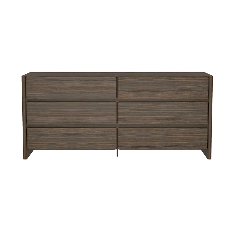 Linda 72" Dresser (6-Drawer) in Walnut Brown