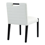 Aimee Vegan Leather Upholstered Dining Side Chair in Cream