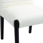 Aimee Vegan Leather Upholstered Dining Side Chair in Cream