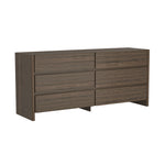 Linda 72" Dresser (6-Drawer) in Walnut Brown