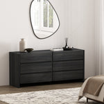 Linda 72" Dresser (6-Drawer) in Charcoal Gray