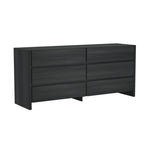Linda 72" Dresser (6-Drawer) in Charcoal Gray