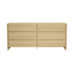 Linda 72" Dresser (6-Drawer) in Natural Oak