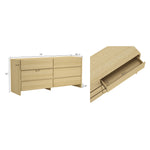 Linda 72" Dresser (6-Drawer) in Natural Oak