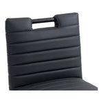 Aimee Vegan Leather Upholstered Counter Stool in Black