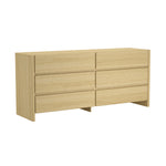 Linda 72" Dresser (6-Drawer) in Natural Oak