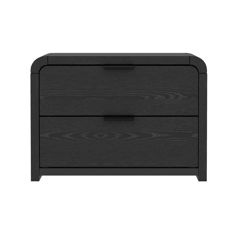 Grace 28" Nightstand (2-Drawer) in Black