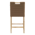 Aimee Vegan Leather Upholstered Counter Stool in Brown