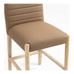 Aimee Vegan Leather Upholstered Counter Stool in Brown