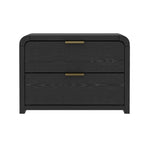 Grace 28" Nightstand (2-Drawer) in Black and Gold