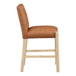 Aimee Vegan Leather Upholstered Counter Stool in Cognac