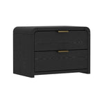 Grace 28" Nightstand (2-Drawer) in Black and Gold