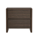 Linda 24" Nightstand (2-Drawer) in Walnut Brown