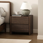 Linda 24" Nightstand (2-Drawer) in Walnut Brown