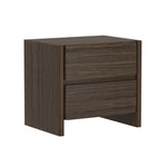 Linda 24" Nightstand (2-Drawer) in Walnut Brown