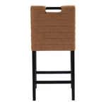 Aimee Vegan Leather Upholstered Counter Stool in Cognac