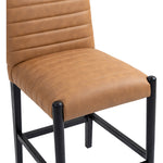Aimee Vegan Leather Upholstered Counter Stool in Cognac