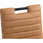 Aimee Vegan Leather Upholstered Counter Stool in Cognac