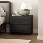 Linda 24" Nightstand (2-Drawer) in Charcoal Gray