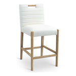 Aimee Vegan Leather Upholstered Counter Stool in Cream
