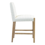 Aimee Vegan Leather Upholstered Counter Stool in Cream