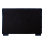Paxton Chenille Fabric Upholstered King Bed (3 Boxes) in Navy