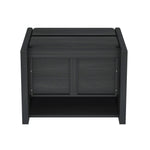 Linda 24" Nightstand (2-Drawer) in Charcoal Gray