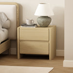 Linda 24" Nightstand (2-Drawer) in Natural Oak