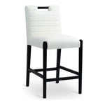 Aimee Vegan Leather Upholstered Counter Stool in Cream