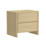 Linda 24" Nightstand (2-Drawer) in Natural Oak