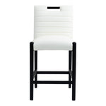 Aimee Vegan Leather Upholstered Counter Stool in Cream