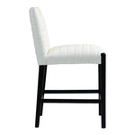 Aimee Vegan Leather Upholstered Counter Stool in Cream