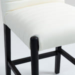 Aimee Vegan Leather Upholstered Counter Stool in Cream