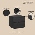 Chrystie 26" Nightstand (2-Drawer) in Black