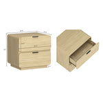 Chrystie 26" Nightstand (2-Drawer) in Natural